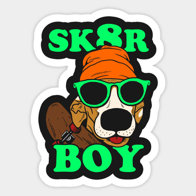 Sk8r Boy Sticker by dumbshirts